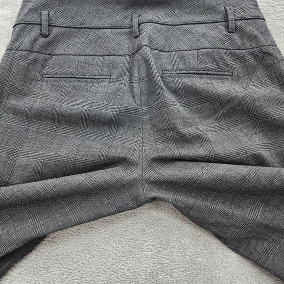 Smart Set Womens Pants Size 8 Reg Wide Leg Flaw Pockets High Waist Grey Check - Picture 12 of 15